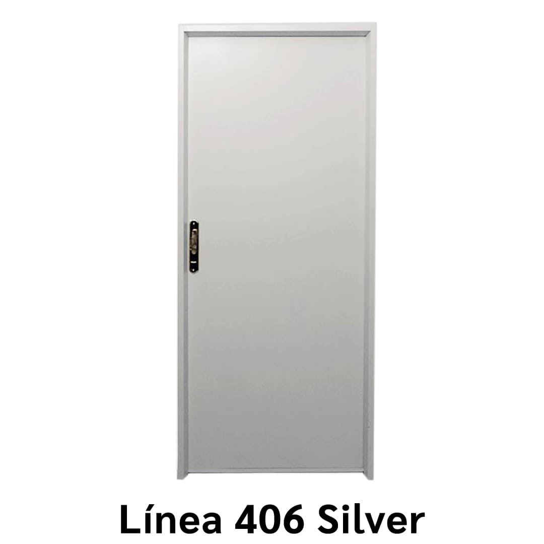 DM Aluminio - Puerta Línea 406 Silver